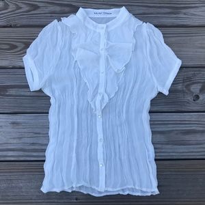 Almost Famous Women Shirt White Transparent Blouse
